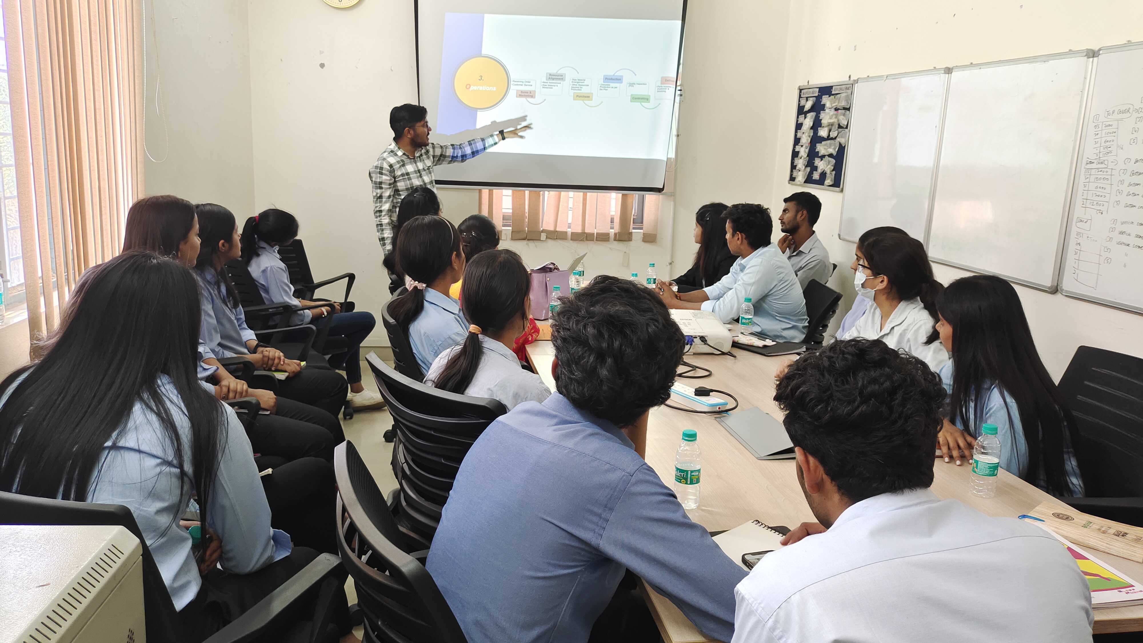 B Com Honours IIMT students attending conference during industrial visit